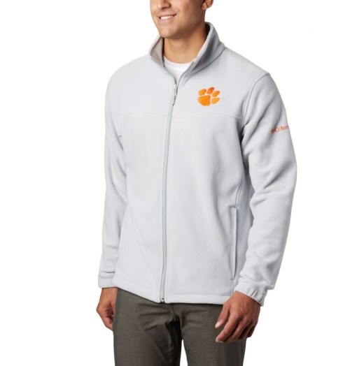 Columbia Collegiate Flanker III - Clemson Férfi Polár Dzsekik Fehér | F231DFBFA1