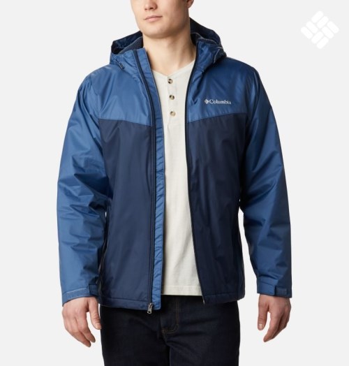 Columbia Glennaker Sherpa Bélelt Férfi Esőkabátok Sötétkék | BFBCE1332G