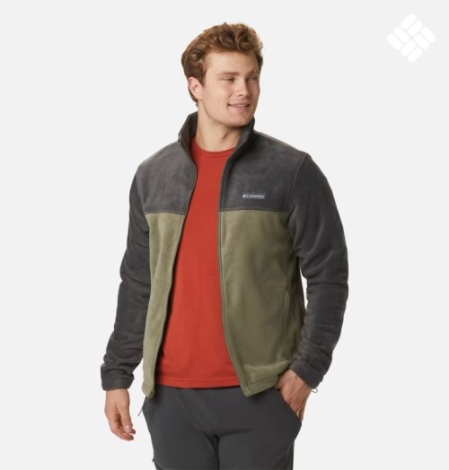 Columbia Steens Mountain 2.0 Full Zip Férfi Polár Dzsekik Fekete Olivazöld | A1GDDE2BD1